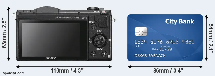 A5100 and credit card rear side