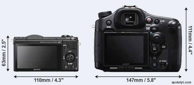Comparison A5100 or A99 rear
