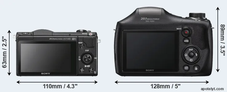 Comparison A5100 or H300 rear