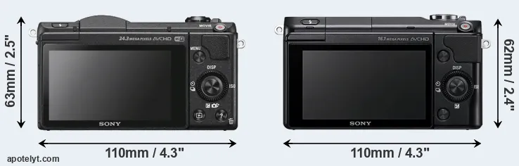 Comparison A5100 or NEX-3N rear