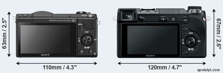 Comparison A5100 or NEX-6 rear