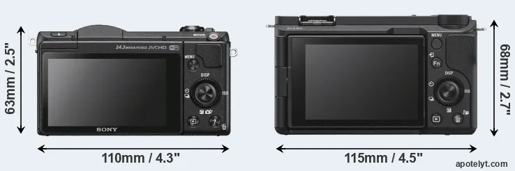 Comparison A5100 or ZV-E10 II rear