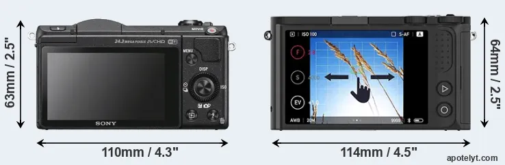 Comparison A5100 or M1 rear