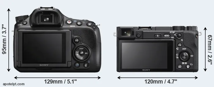 Comparison A58 or A6400 rear