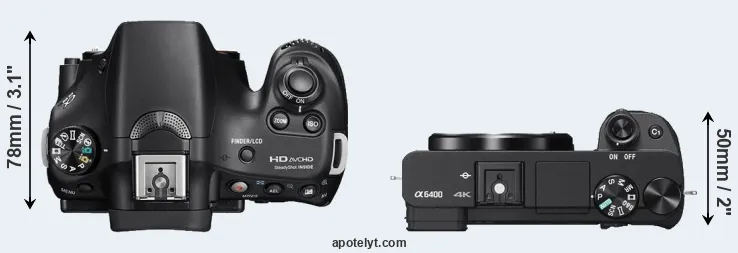 Compare A58 versus A6400 top
