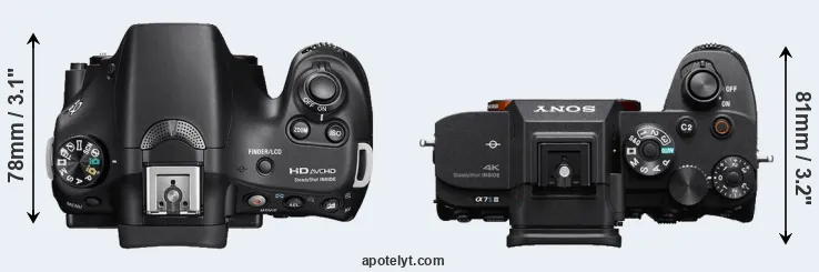 Compare A58 versus A7S III top
