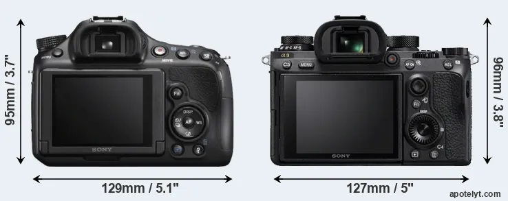 Comparison A58 or A9 rear