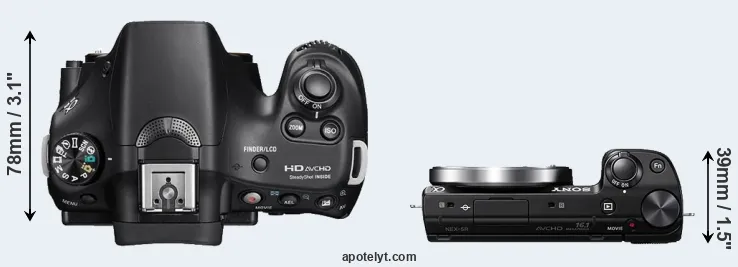 Compare A58 versus NEX-5R top