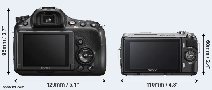 Comparison A58 or NEX-C3 rear