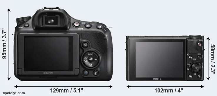 Comparison A58 or RX100 VII rear