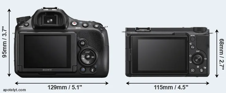 Comparison A58 or ZV-E10 II rear