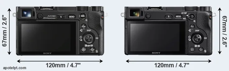 Comparison A6000 or A6300 rear