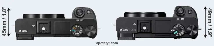Compare A6000 versus A6300 top