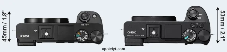Compare A6000 versus A6500 top