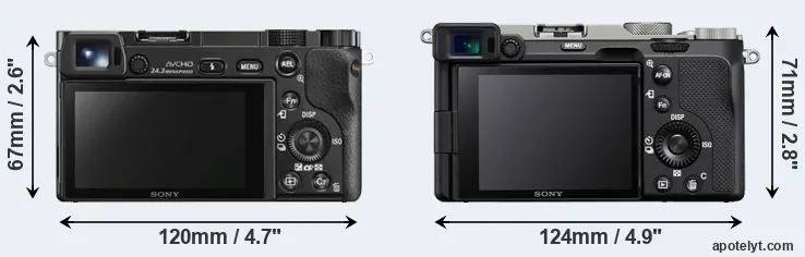 Comparison A6000 or A7C rear