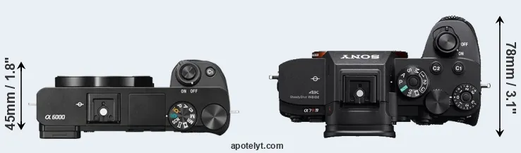 Compare A6000 versus A7R IVA top