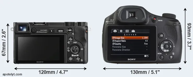Comparison A6000 or HX350 rear