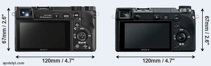 Comparison A6000 or NEX-6 rear