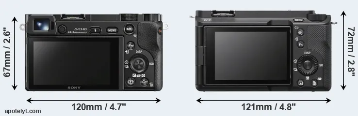 Comparison A6000 or ZV-E1 rear