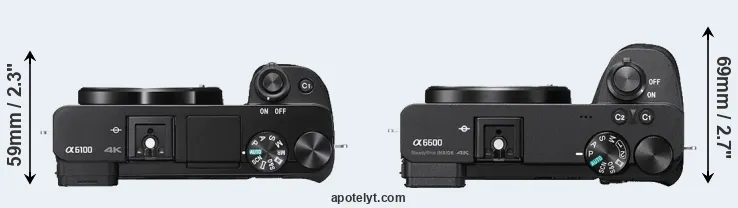 Compare A6100 versus A6600 top