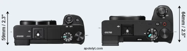 Compare A6100 versus A6700 top
