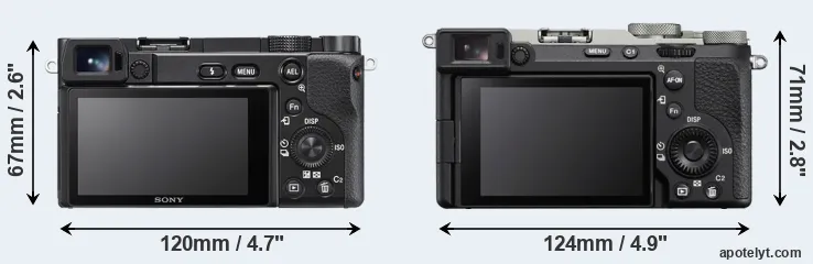 Comparison A6100 or A7C R rear