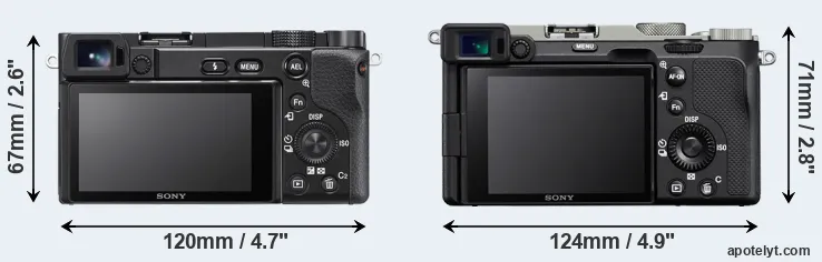 Comparison A6100 or A7C rear