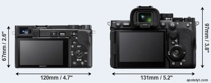 Comparison A6100 or A7R V rear