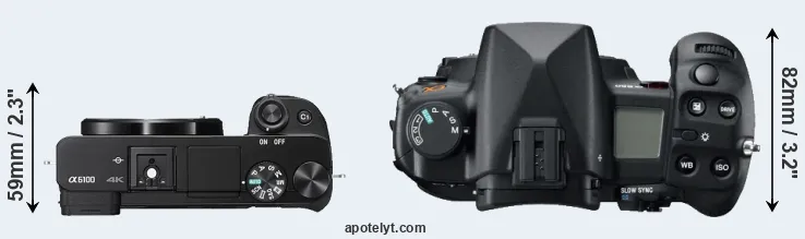 Compare A6100 versus A850 top