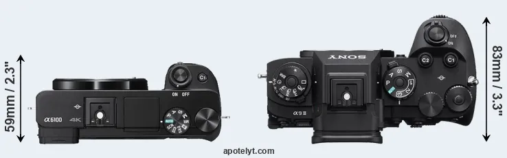 Compare A6100 versus A9 III top