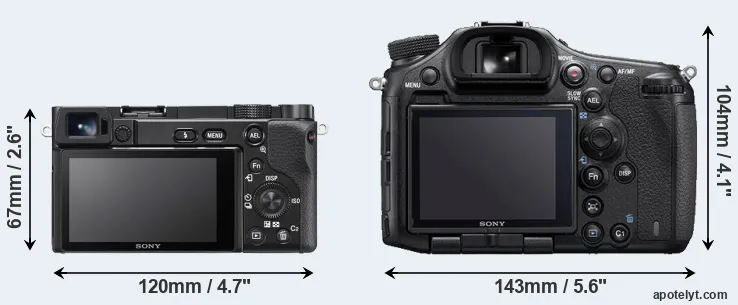 Comparison A6100 or A99 II rear