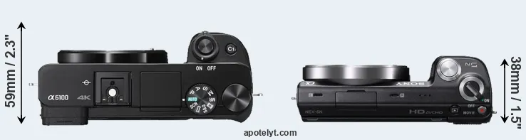 Compare A6100 versus NEX-5N top