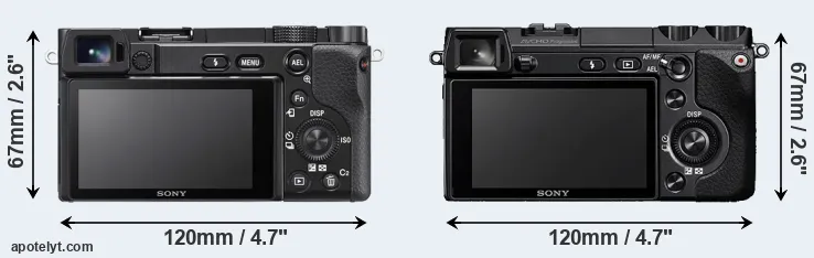 Comparison A6100 or NEX-7 rear