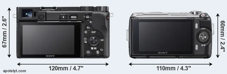 Comparison A6100 or NEX-C3 rear
