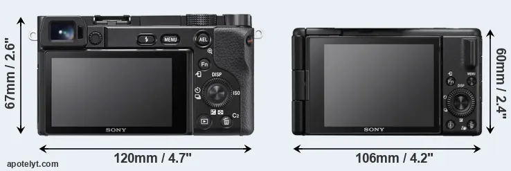 Comparison A6100 or ZV-1 II rear