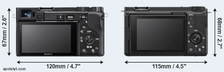 Comparison A6100 or ZV-E10 II rear