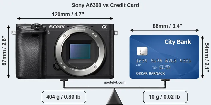 Sony A6300 vs credit card front