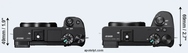 Compare A6300 versus A6600 top
