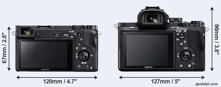 Comparison A6300 or A7 II rear