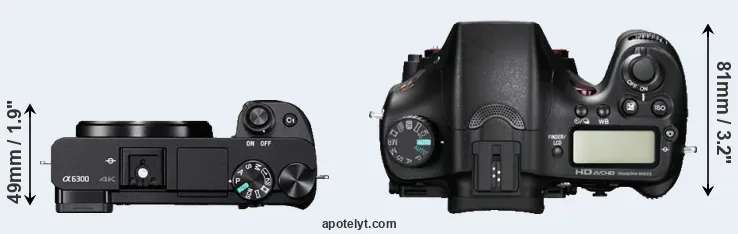 Compare A6300 versus A77 top