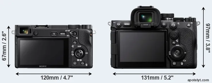 Comparison A6300 or A7R V rear