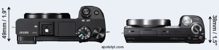 Compare A6300 versus NEX-5N top