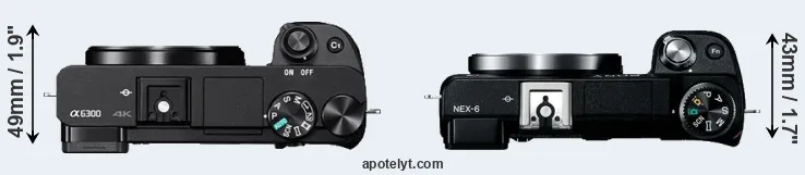 Compare A6300 versus NEX-6 top