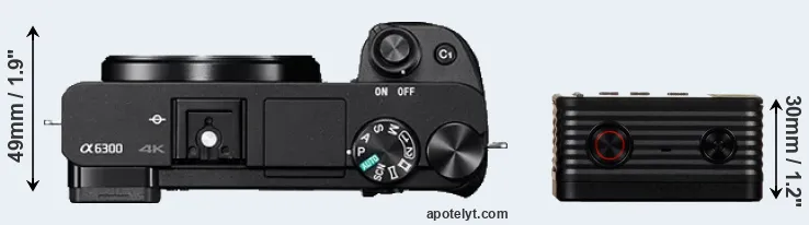 Compare A6300 versus RX0 top