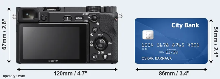 A6400 and credit card rear side