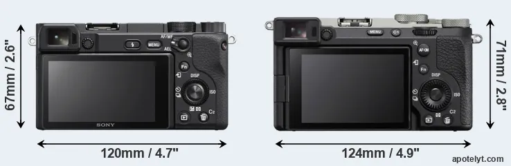 Comparison A6400 or A7C II rear