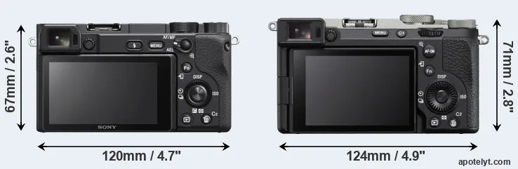 Comparison A6400 or A7C R rear