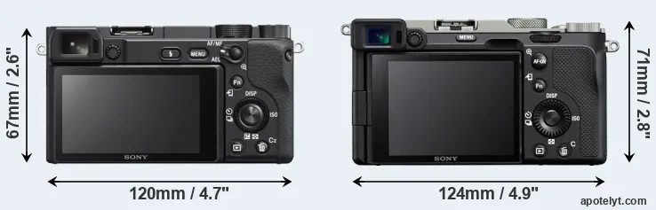 Comparison A6400 or A7C rear