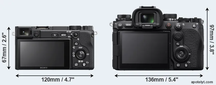 Comparison A6400 or A9 III rear