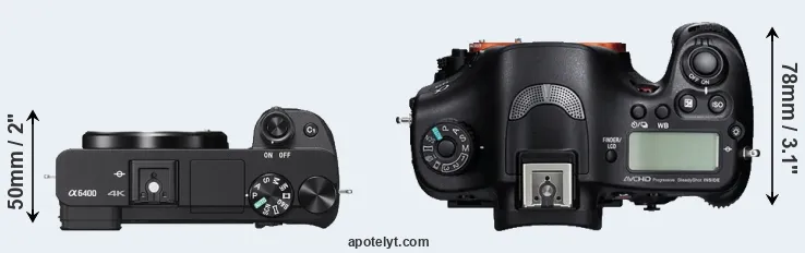 Compare A6400 versus A99 top